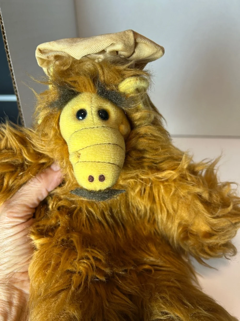 VTG 88'RARE  Coleco Chef Hat ALF Stuff Plush Animal Hand Puppet Toy Alien Doll